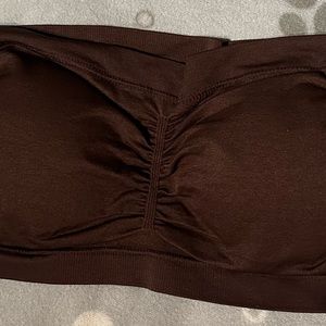 Strapless Padded Tube Top Bra - Brown